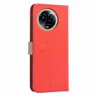 For Realme 11 5G Global / 11X Splicing Color Hollow Flower Pattern RFID Leather Phone Case(Red) - 3