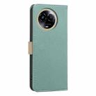 For Realme 11 5G Global / 11X Splicing Color Hollow Flower Pattern RFID Leather Phone Case(Green) - 3