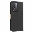 For Realme 12 Pro 5G / 12 Pro+ 5G Splicing Color Hollow Flower Pattern RFID Leather Phone Case(Black) - 3