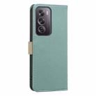 For Realme 12 Pro 5G / 12 Pro+ 5G Splicing Color Hollow Flower Pattern RFID Leather Phone Case(Green) - 3