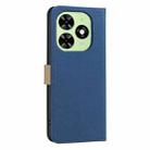 For Tecno Spark GO 2024 / 20C / Pop 8 Splicing Color Hollow Flower Pattern RFID Leather Phone Case(Dark Blue) - 3
