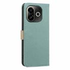For Tecno Pop 9 5G / Spark 30C 5G Splicing Color Hollow Flower Pattern RFID Leather Phone Case(Green) - 3