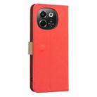 For Tecno Pova 6 Neo 5G / Spark 30 5G Splicing Color Hollow Flower Pattern RFID Leather Phone Case(Red) - 3