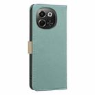 For Tecno Pova 6 Neo 5G / Spark 30 5G Splicing Color Hollow Flower Pattern RFID Leather Phone Case(Green) - 3