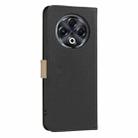For Tecno Spark 30 4G Splicing Color Hollow Flower Pattern RFID Leather Phone Case(Black) - 3