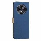 For Tecno Spark 30 4G Splicing Color Hollow Flower Pattern RFID Leather Phone Case(Dark Blue) - 3