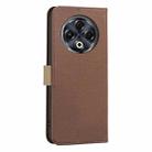 For Tecno Spark 30 4G Splicing Color Hollow Flower Pattern RFID Leather Phone Case(Brown) - 3