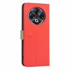 For Tecno Spark 30 4G Splicing Color Hollow Flower Pattern RFID Leather Phone Case(Red) - 3