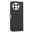 For Tecno Spark 30 Pro 4G Splicing Color Hollow Flower Pattern RFID Leather Phone Case(Black) - 3