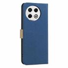 For Tecno Spark 30 Pro 4G Splicing Color Hollow Flower Pattern RFID Leather Phone Case(Dark Blue) - 3