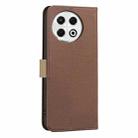 For Tecno Spark 30 Pro 4G Splicing Color Hollow Flower Pattern RFID Leather Phone Case(Brown) - 3