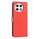 For Tecno Spark 30 Pro 4G Splicing Color Hollow Flower Pattern RFID Leather Phone Case(Red) - 3