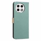 For Tecno Spark 30 Pro 4G Splicing Color Hollow Flower Pattern RFID Leather Phone Case(Green) - 3
