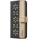 For Tecno Camon 40 Pro 4G Splicing Color Hollow Flower Pattern RFID Leather Phone Case(Black) - 2