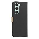 For Tecno Spark 40 Pro 4G Splicing Color Hollow Flower Pattern RFID Leather Phone Case(Black) - 3
