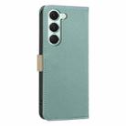 For Tecno Spark 40 Pro 4G Splicing Color Hollow Flower Pattern RFID Leather Phone Case(Green) - 3