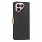 For Tecno Pova 7 Pro 5G Splicing Color Hollow Flower Pattern RFID Leather Phone Case(Black) - 3