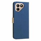 For Tecno Pova 7 Pro 5G Splicing Color Hollow Flower Pattern RFID Leather Phone Case(Dark Blue) - 3