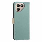 For Tecno Pova 7 Pro 5G Splicing Color Hollow Flower Pattern RFID Leather Phone Case(Green) - 3