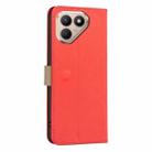 For Tecno Pova 7 Ultra 5G Splicing Color Hollow Flower Pattern RFID Leather Phone Case(Red) - 3