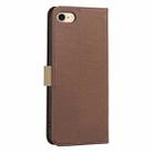 For iPhone 6 / 7 / 8 Splicing Color Hollow Flower Pattern RFID Leather Phone Case(Brown) - 3