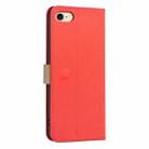 For iPhone 6 / 7 / 8 Splicing Color Hollow Flower Pattern RFID Leather Phone Case(Red) - 3
