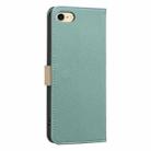 For iPhone 6 / 7 / 8 Splicing Color Hollow Flower Pattern RFID Leather Phone Case(Green) - 3