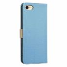 For iPhone 6 / 7 / 8 Splicing Color Hollow Flower Pattern RFID Leather Phone Case(Baby Blue) - 3