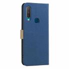 For vivo Y17 / Y11 / Y15 / Y12 Splicing Color Hollow Flower Pattern RFID Leather Phone Case(Dark Blue) - 3