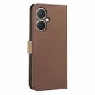 For vivo Y27 4G Splicing Color Hollow Flower Pattern RFID Leather Phone Case(Brown) - 3