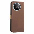 For vivo Y39 5G Splicing Color Hollow Flower Pattern RFID Leather Phone Case(Brown) - 3