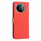 For vivo Y39 5G Splicing Color Hollow Flower Pattern RFID Leather Phone Case(Red) - 3