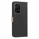 For Honor 200 Lite Splicing Color Hollow Flower Pattern RFID Leather Phone Case(Black) - 3