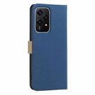 For Honor 200 Lite Splicing Color Hollow Flower Pattern RFID Leather Phone Case(Dark Blue) - 3