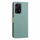 For Honor 200 Lite Splicing Color Hollow Flower Pattern RFID Leather Phone Case(Green) - 3