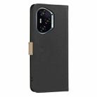 For Honor 300 Pro 5G / 300 Ultra 5G Splicing Color Hollow Flower Pattern RFID Leather Phone Case(Black) - 3