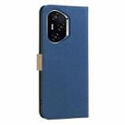 For Honor 300 Pro 5G / 300 Ultra 5G Splicing Color Hollow Flower Pattern RFID Leather Phone Case(Dark Blue) - 3
