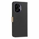 For Honor 300 Splicing Color Hollow Flower Pattern RFID Leather Phone Case(Black) - 3