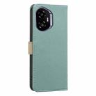 For Honor 300 Splicing Color Hollow Flower Pattern RFID Leather Phone Case(Green) - 3