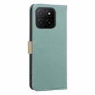 For Honor X5B Splicing Color Hollow Flower Pattern RFID Leather Phone Case(Green) - 3