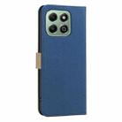 For Honor X6B Splicing Color Hollow Flower Pattern RFID Leather Phone Case(Dark Blue) - 3