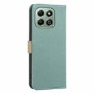 For Honor X6B Splicing Color Hollow Flower Pattern RFID Leather Phone Case(Green) - 3