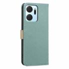 For Honor X7A Splicing Color Hollow Flower Pattern RFID Leather Phone Case(Green) - 3