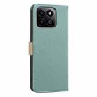 For Honor X7C / 200 Smart 5G Splicing Color Hollow Flower Pattern RFID Leather Phone Case(Green) - 3