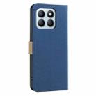 For Honor X8B Splicing Color Hollow Flower Pattern RFID Leather Phone Case(Dark Blue) - 3