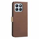 For Honor X8B Splicing Color Hollow Flower Pattern RFID Leather Phone Case(Brown) - 3