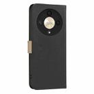 For Honor X9B / Magic6 Lite Splicing Color Hollow Flower Pattern RFID Leather Phone Case(Black) - 3