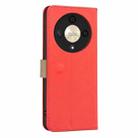 For Honor X9B / Magic6 Lite Splicing Color Hollow Flower Pattern RFID Leather Phone Case(Red) - 3
