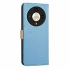 For Honor X9B / Magic6 Lite Splicing Color Hollow Flower Pattern RFID Leather Phone Case(Baby Blue) - 3