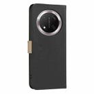 For Honor X9C / Magic7 Lite Splicing Color Hollow Flower Pattern RFID Leather Phone Case(Black) - 3